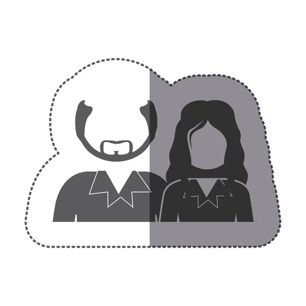 Personnes couple icône stock — Image vectorielle