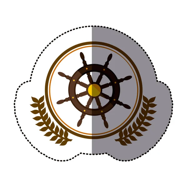 Значок символу керма кораблів — стоковий вектор