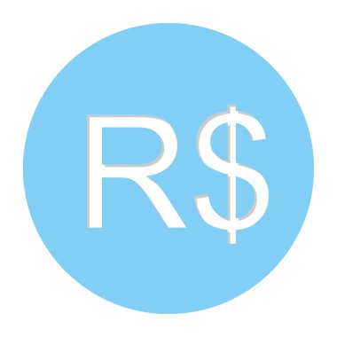 Gerçek Brezilya para birimi sembolü simgesi