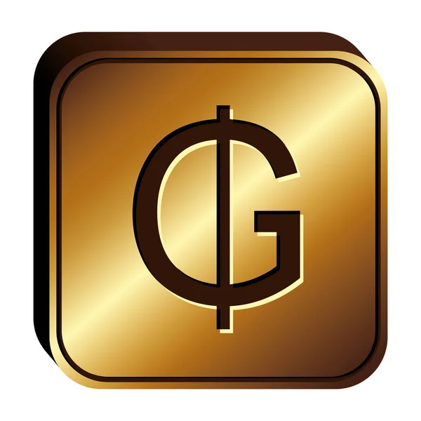 Paragwajski guarani waluta symbol ikonę — Wektor stockowy