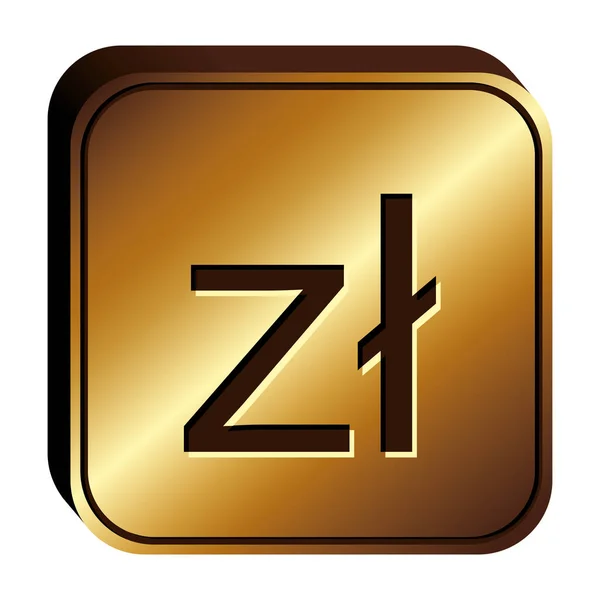 Symbol für polnische Zloty-Währung — Stockvektor