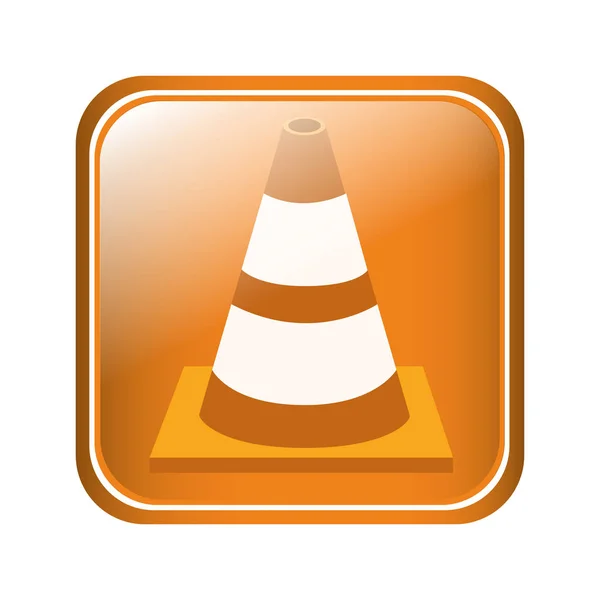 Icône de symbole de cône de circulation routière — Image vectorielle