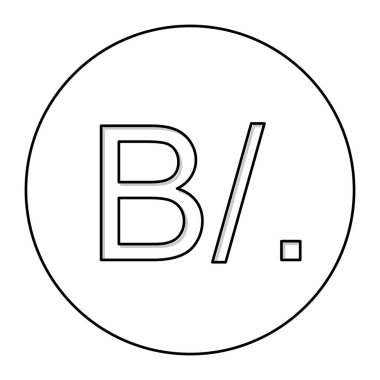 Panama balboa para birimi sembolü simgesi