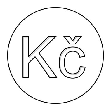 Çek taç para birimi sembolü simgesi