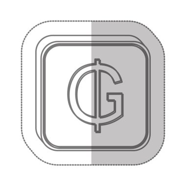 Paraguaylı guarani para birimi sembolü simgesi