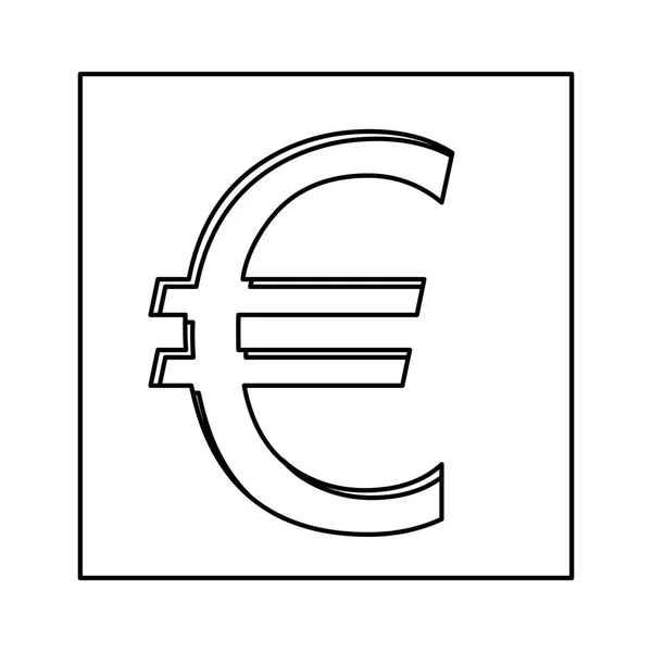 Euro moneda símbolo icono — Vector de stock
