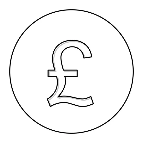 Livre sterling symbole de devise icône — Image vectorielle