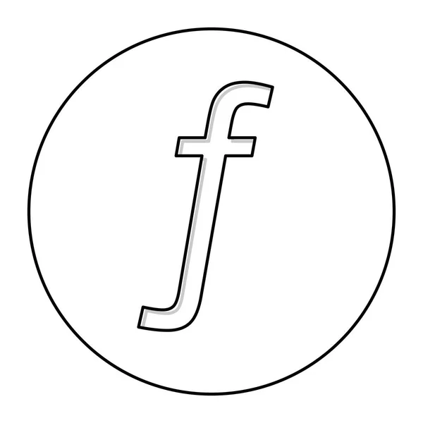 Icono de símbolo de moneda florín — Archivo Imágenes Vectoriales
