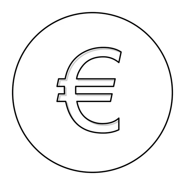 Euro icône symbole de devise — Image vectorielle
