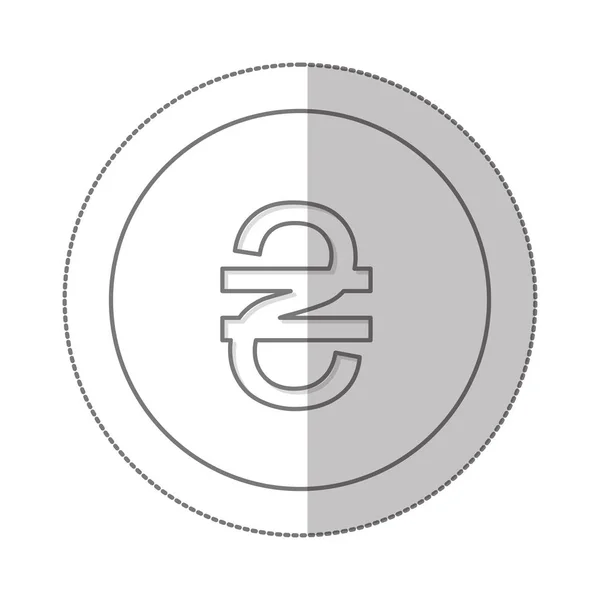 Hryvnia símbolo de moneda icono — Vector de stock