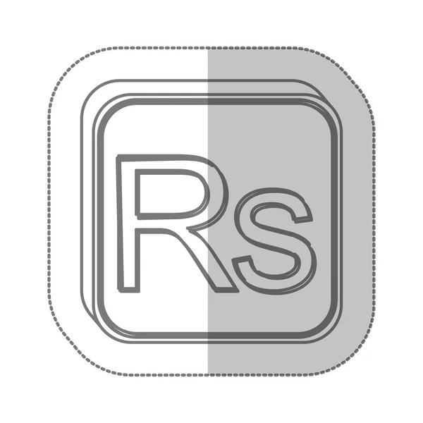 Roupie symbole de devise icône — Image vectorielle