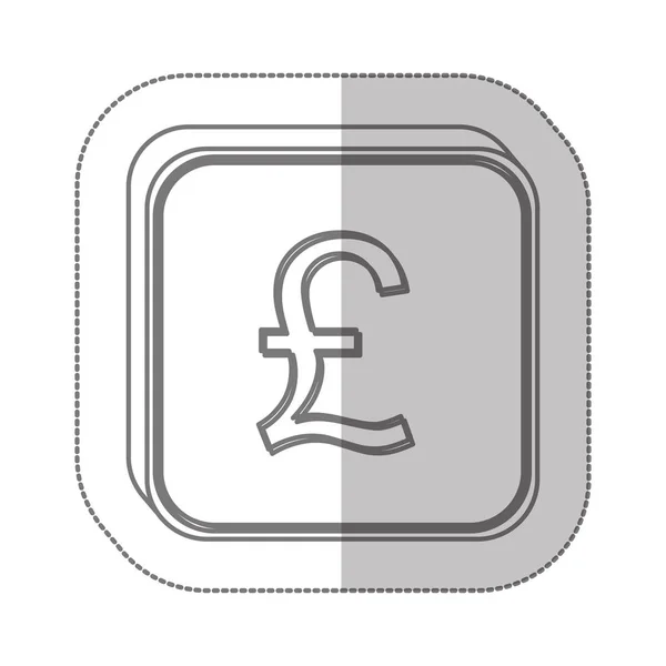 Ícone símbolo moeda libra — Vetor de Stock