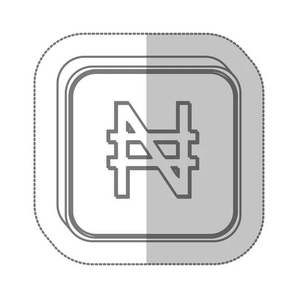 Ikony symbol waluta w Naira — Wektor stockowy