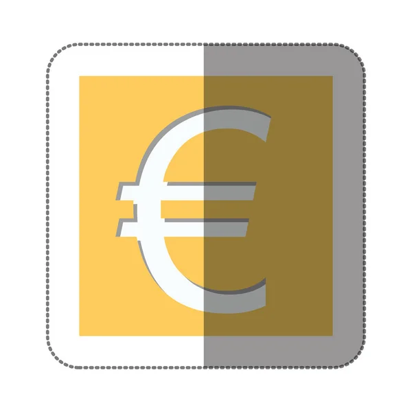 Euro moneda símbolo icono — Archivo Imágenes Vectoriales