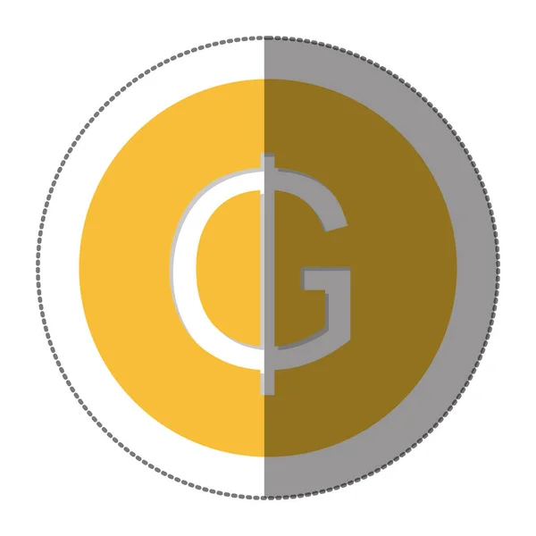 Icona simbolo della valuta guarani paraguayano — Vettoriale Stock