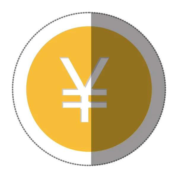 Symbole de devise yen icône — Image vectorielle