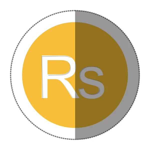 Roupie symbole de devise icône — Image vectorielle