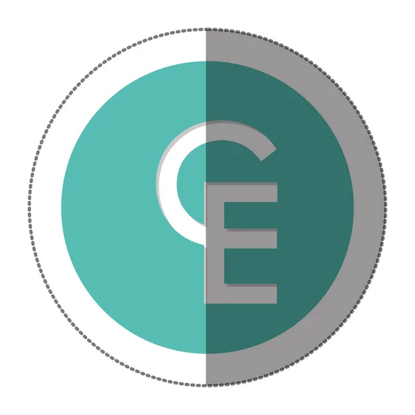 Ícone do símbolo da moeda ECU — Vetor de Stock