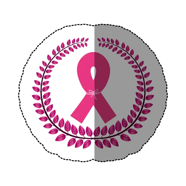 Symbole Icône emblème du cancer du sein — Image vectorielle