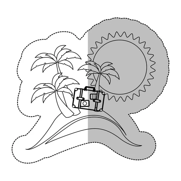 Símbolo ícone de praia imagem — Vetor de Stock