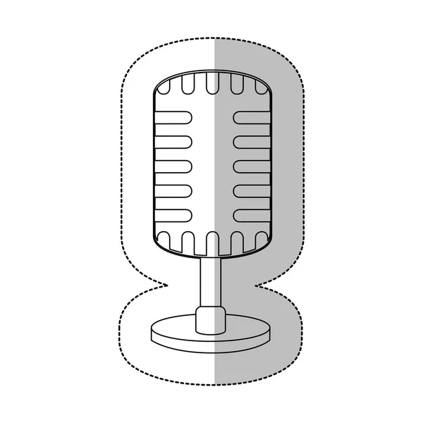 Símbolo micrófono icono imagen — Vector de stock