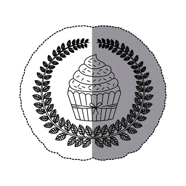Эмблема кексы кексы икона дизайн — стоковый вектор