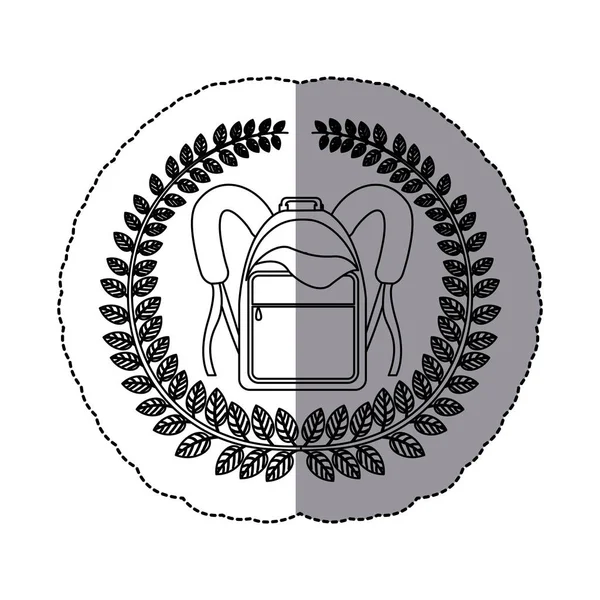 Емблема шкільної сумки дизайн значка — стоковий вектор