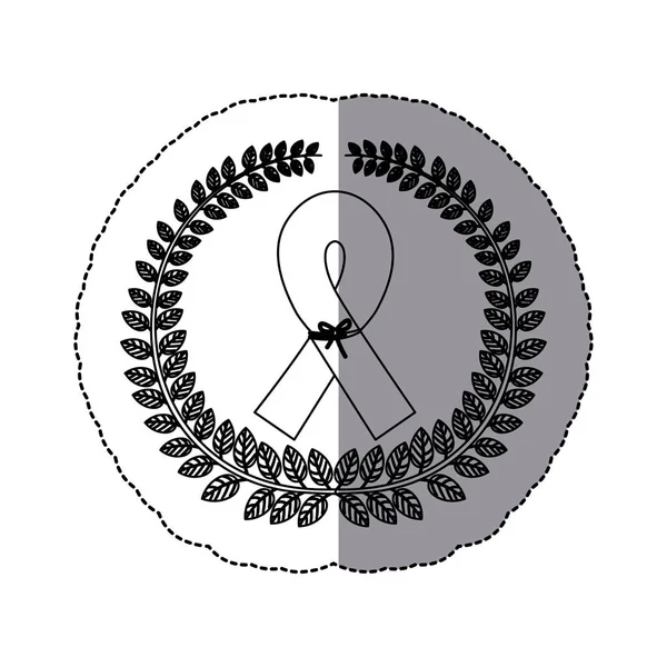 Symbole Icône emblème du cancer du sein — Image vectorielle