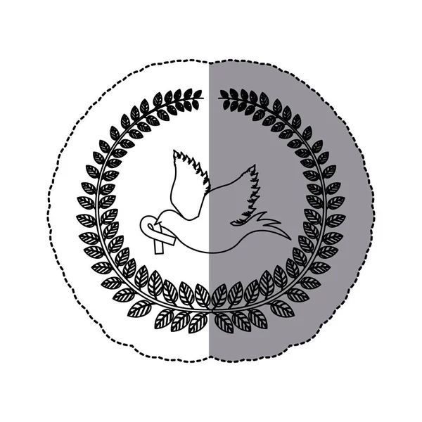 Symbole Icône emblème du cancer du sein — Image vectorielle