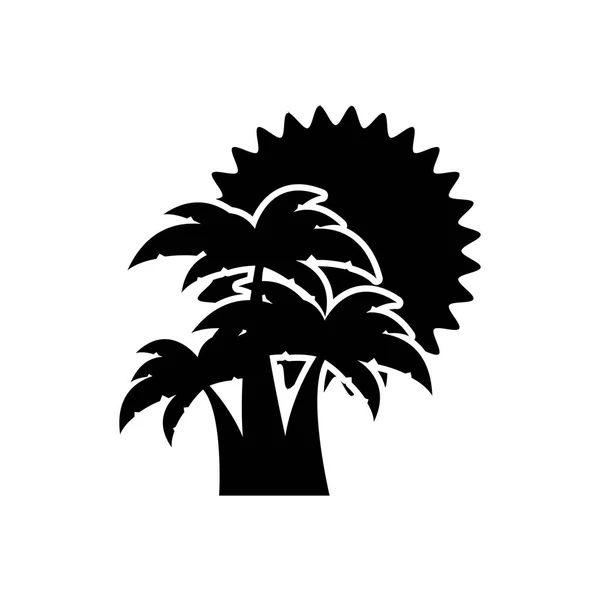 Símbolo ícone de praia imagem —  Vetores de Stock