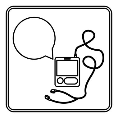 müzik oyuncu kulaklık balonu simgesinin