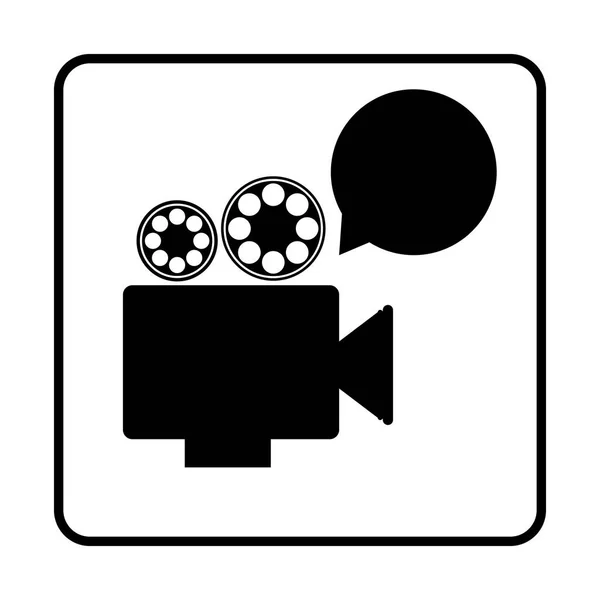 Grabadora burbuja cortometraje icono — Archivo Imágenes Vectoriales