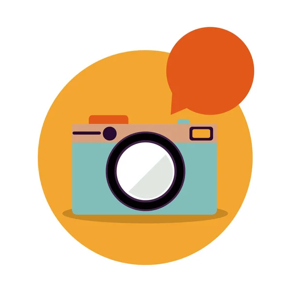 Stock beeld van het pictogram van camera-zeepbel — Stockvector