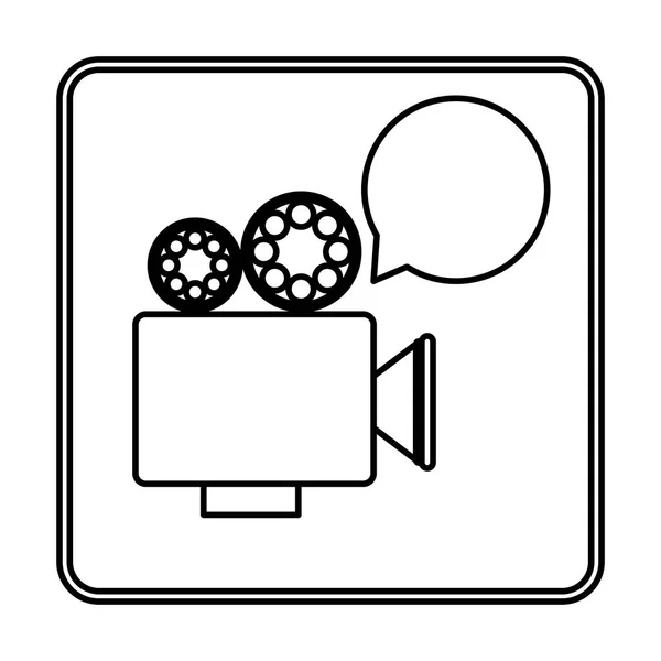 Recorder bubble short film icon — Stock Vector