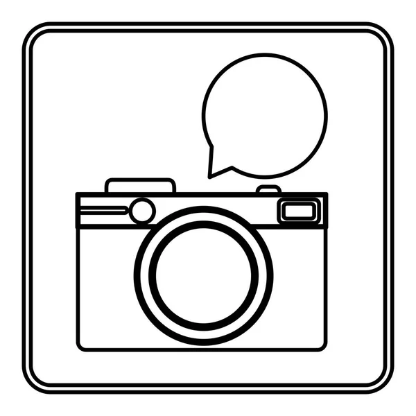 Imagem do estoque do ícone da bolha da câmera — Vetor de Stock