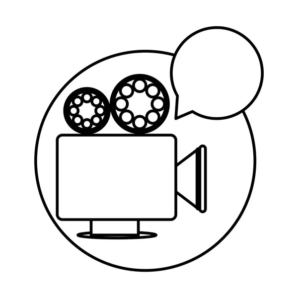 Grabadora burbuja cortometraje icono — Vector de stock