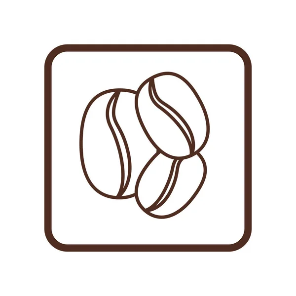 コーヒー粒のアイコン画像 — ストックベクタ