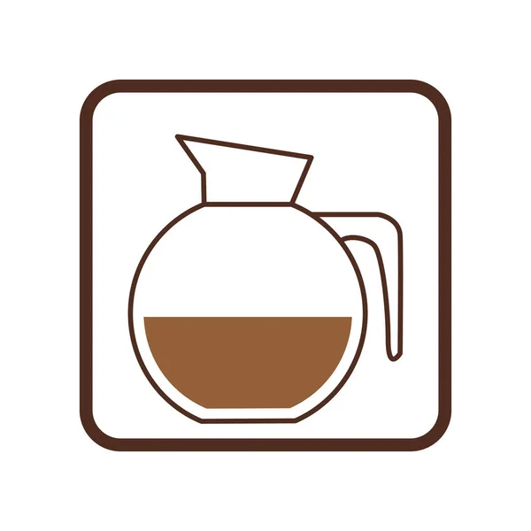 Imagen icono jarra de café — Archivo Imágenes Vectoriales