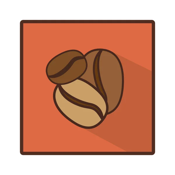 Imagem ícone grãos de café —  Vetores de Stock