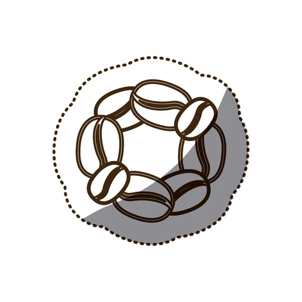 Kaffe korn ikon billede – Stock-vektor