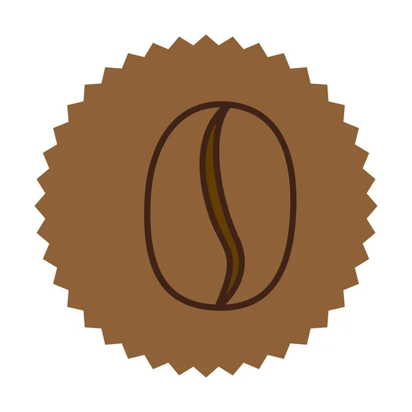 Imagen icono granos de café — Vector de stock