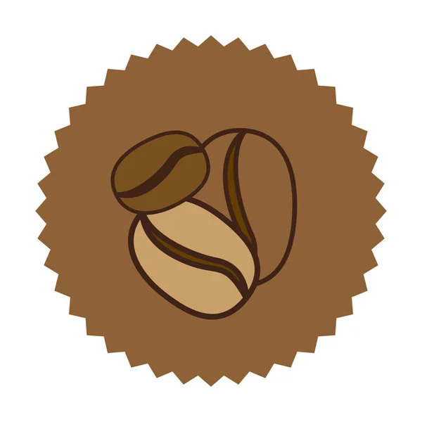 Imagen icono granos de café — Vector de stock