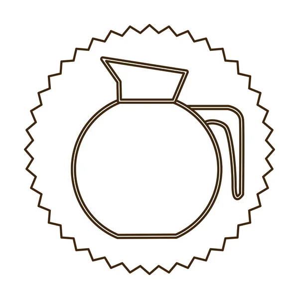 Imagen icono jarra de café — Vector de stock