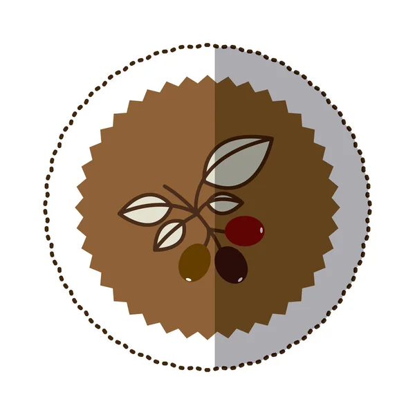 Imagen icono del árbol de café — Vector de stock