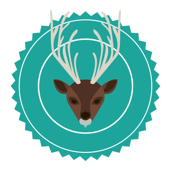 Emblema oso cazador icono de la ciudad — Vector de stock