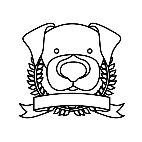 Emblème chien chasseur ville icône — Image vectorielle