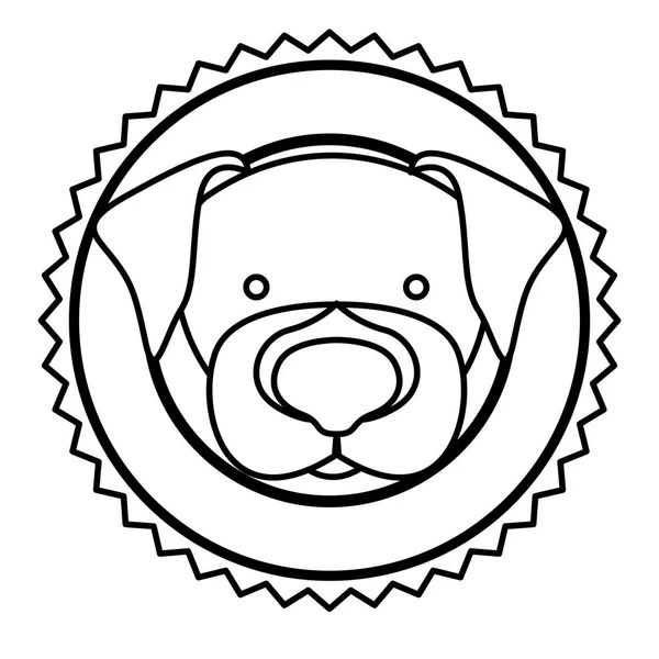 Emblem Hund Jäger Stadt Symbol — Stockvektor