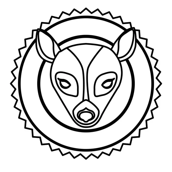 Emblème ours chasseur ville icône — Image vectorielle