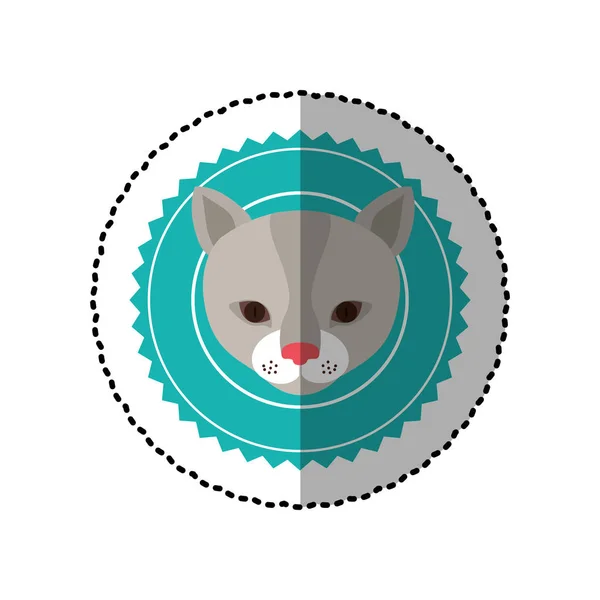会徽的猫猎人城市图标 — 图库矢量图片