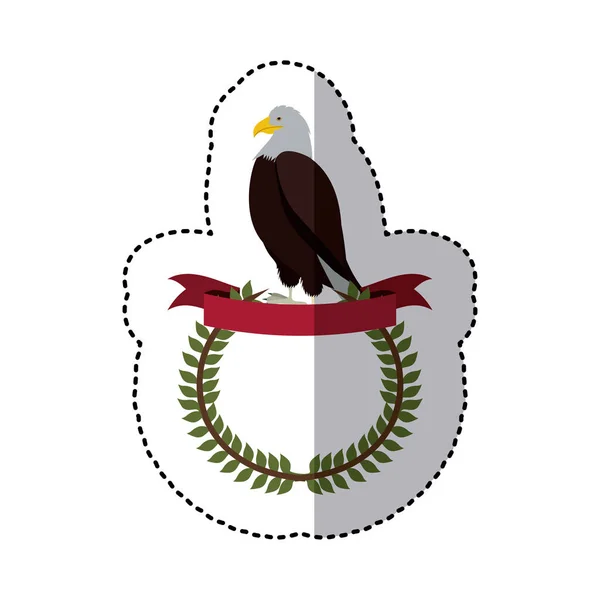 Emblem ørn tegn ikon – Stock-vektor